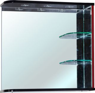 Зеркало с подсветкой Bellezza Рио 70см правое красный/черный 00000001213